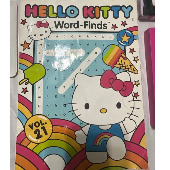 Hello Kitty Loot #2-bag, word find, frame, 2pictures, light wall cover,pez & key - Picture 8 of 12